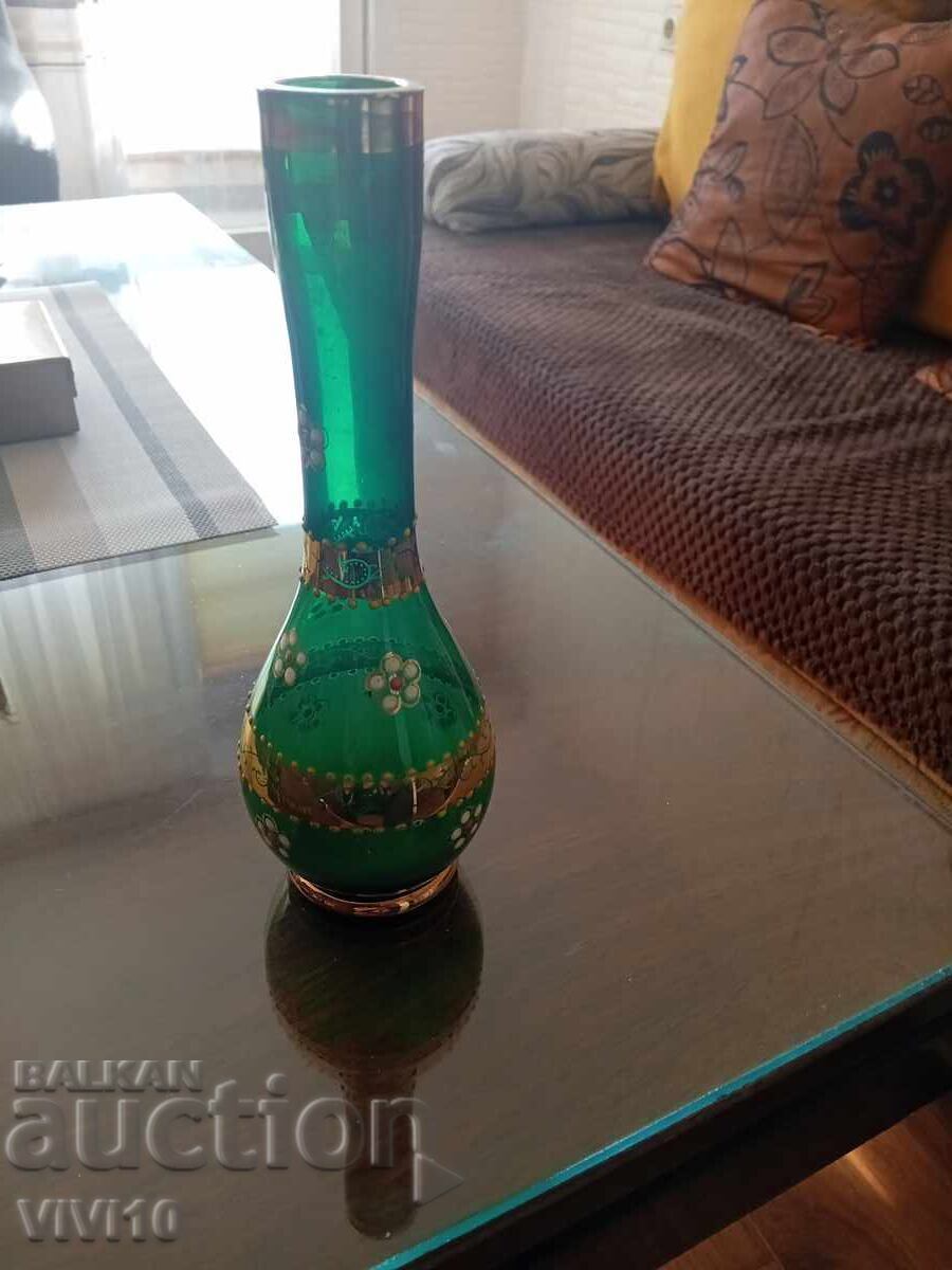 Разкошна ваза Бохемия ,Позлата, емаил с цена 50.00 лв. | € 25.56 Разкошна ваза Бохемия ,Позлата, емаил с цена 50.00 лв. | € 25.56