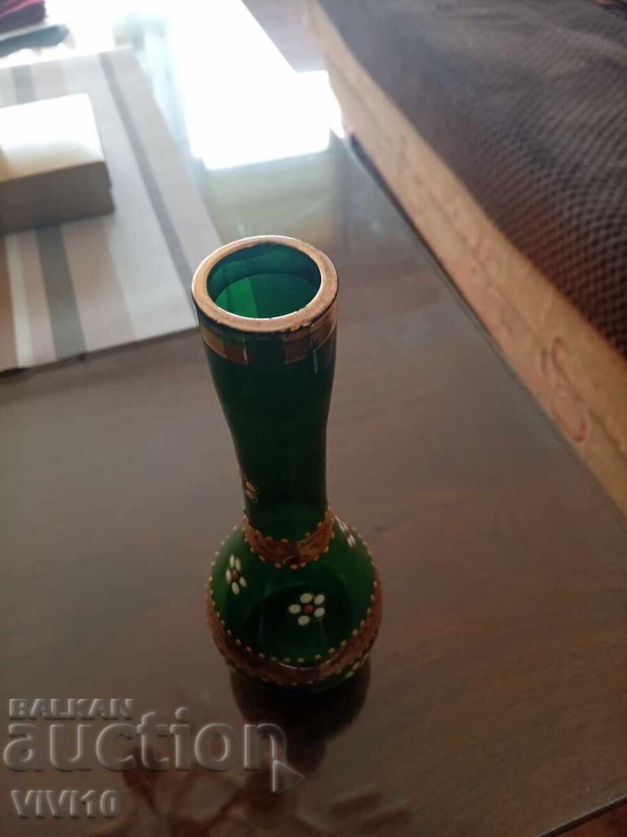 Аукцион Разкошна ваза Бохемия ,Позлата, емаил Аукцион Разкошна ваза Бохемия ,Позлата, емаил