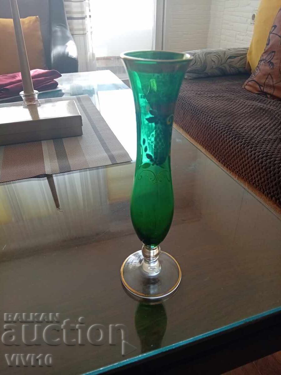 Gorgeous Bohemia vase, gilding, enamel with price 50.00 BGN | € 25.56 Gorgeous Bohemia vase, gilding, enamel with price 50.00 BGN | € 25.56
