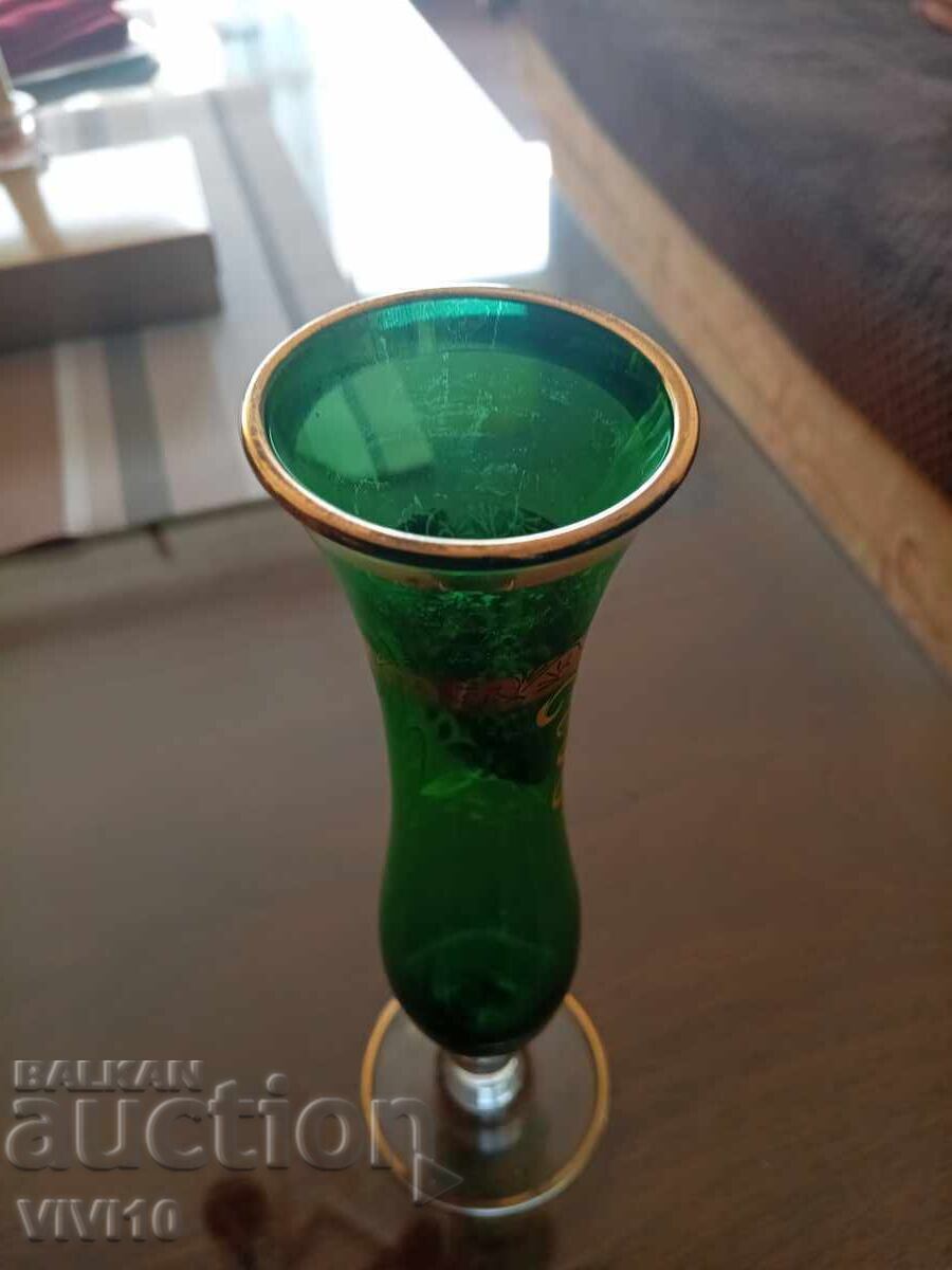 Auction Gorgeous Bohemia vase, gilding, enamel Auction Gorgeous Bohemia vase, gilding, enamel