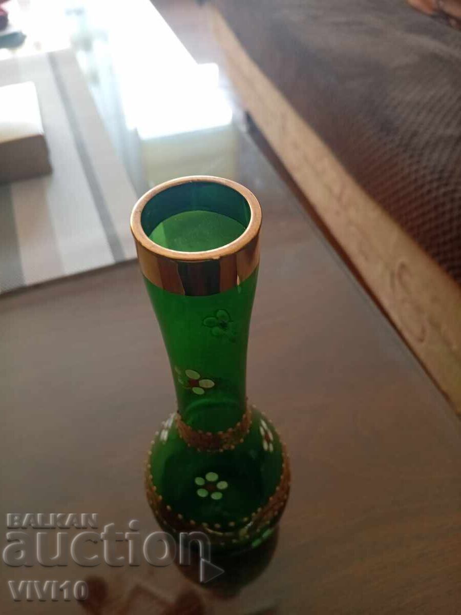 Auction Gorgeous Bohemia vase, gilding, enamel Auction Gorgeous Bohemia vase, gilding, enamel