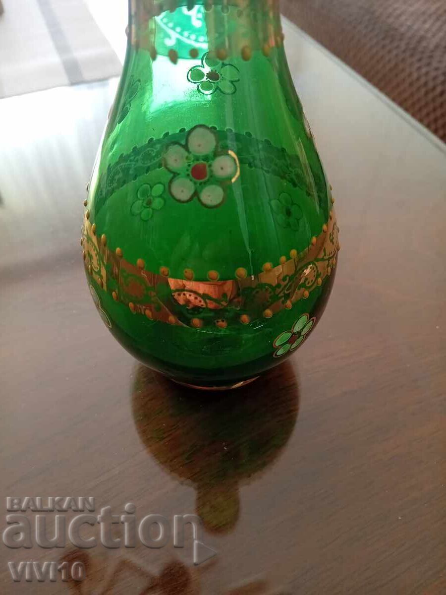 Delivery of Gorgeous Bohemia vase, gilding, enamel
