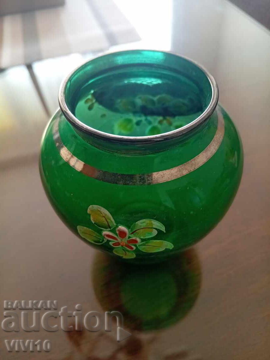 Gorgeous Bohemia vase, gilding, enamel with price 50.00 BGN | € 25.56 Gorgeous Bohemia vase, gilding, enamel with price 50.00 BGN | € 25.56