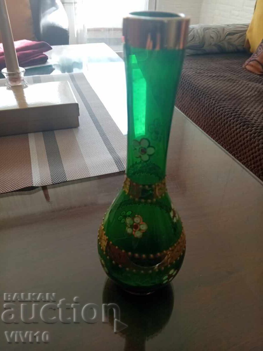 Superba vaza Boemia, aurire, email cu preț € 25.00 | 48.90 BGN