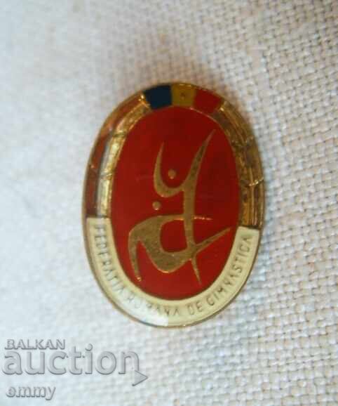 Insigna - Federatia Romana de Gimnastica cu preț 3.00 BGN | € 1.53