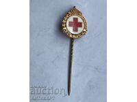 rare royal badge of the Red Cross I serve bronze enamel