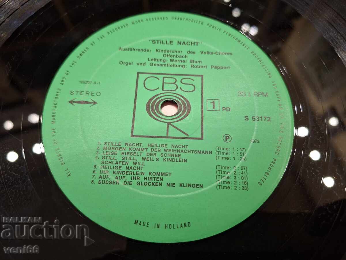 Auction Gramophone record Silent night Auction Gramophone record Silent night