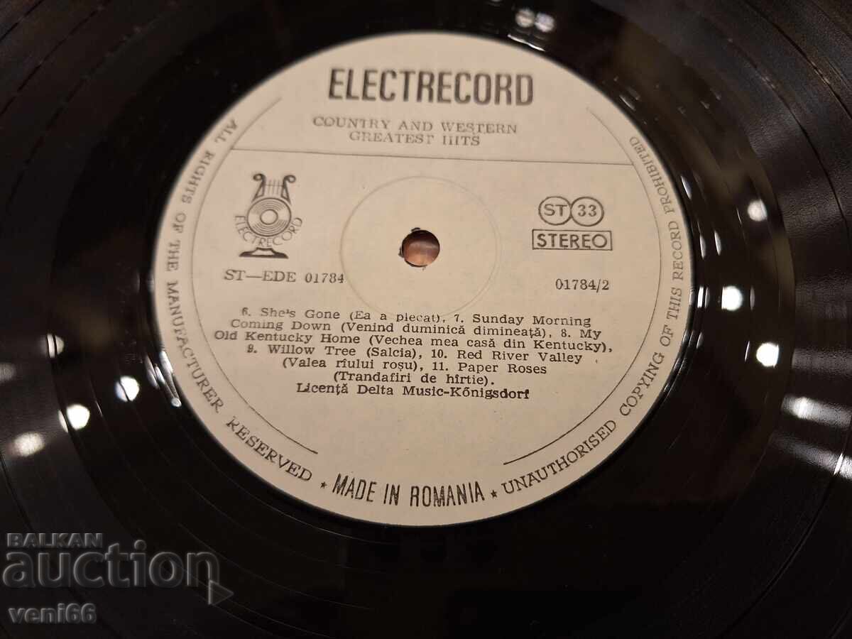 Auction Country & Western 1 gramophone record Auction Country & Western 1 gramophone record