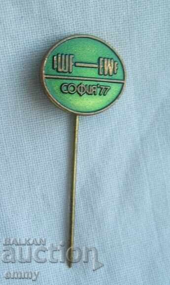 Badge World Junior Weightlifting Championships, 1977 Badge World Junior Weightlifting Championships, 1977