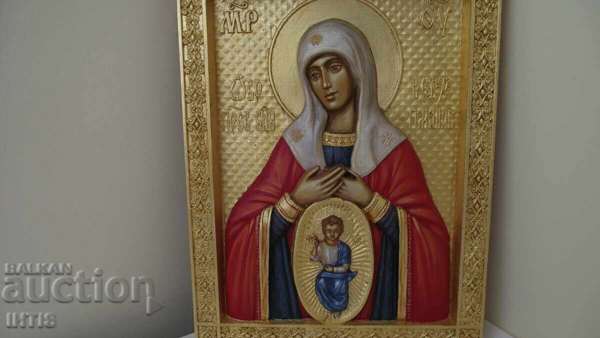 Livrarea ICONA-ICONA SCULTURĂ în LEMN a Fecioarei Maria și Iisus Hristos