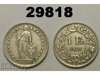 Switzerland 1 franc 1945 silver