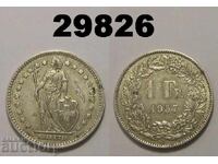 Switzerland 1 franc 1957 silver