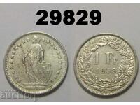 Elveția 1 franc 1959 argint