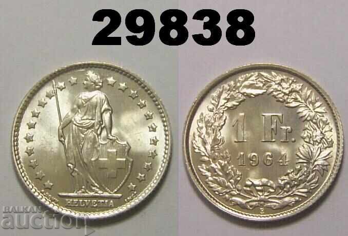 Швейцария 1 франк 1964 UNC сребро Швейцария 1 франк 1964 UNC сребро