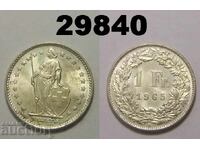 Elveția 1 franc 1965 argint