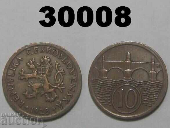 Czechoslovakia 10 Haler 1928 Czechoslovakia 10 Haler 1928