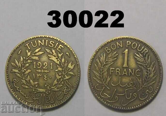 Tunisia 1 franc 1921 Tunisia 1 franc 1921
