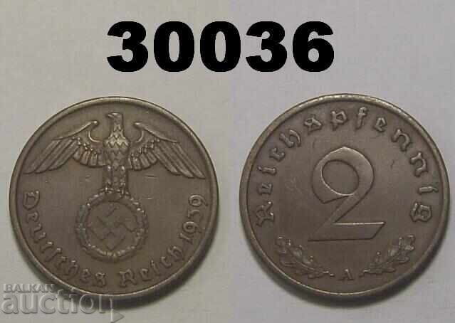 Germany 2 pfennig 1939 A Swastika Germany 2 pfennig 1939 A Swastika