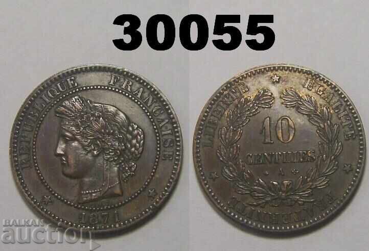 France 10 centimes 1871 A France 10 centimes 1871 A
