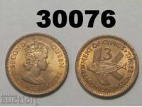 Cyprus 3 mils 1955