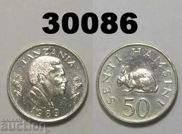 Tanzania 50 cents 1989 Tanzania 50 cents 1989
