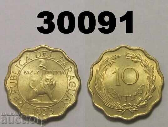 Paraguay 10 centimos 1953 UNC