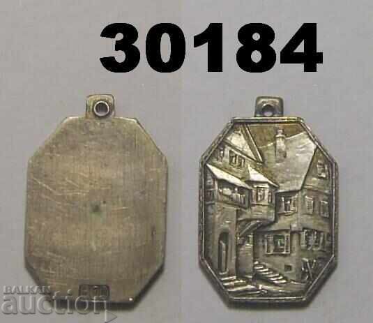 Сребърно медальонче медальон Стари Къщи Сребърно медальонче медальон Стари Къщи