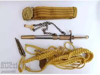 Soc Officer's Dirk με Parade Belt και Axelbanti