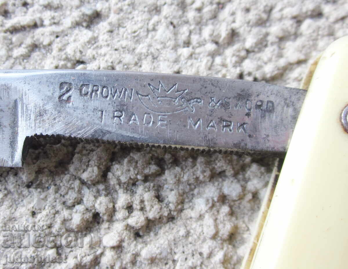 Παράδοση Αντίκα γερμανικό ξυράφι 2 κορώνα & σπαθί με κουτί Παράδοση Αντίκα γερμανικό ξυράφι 2 κορώνα & σπαθί με κουτί