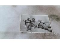 Photo Sozopol Youth and two girls on Harmanite beach 1960