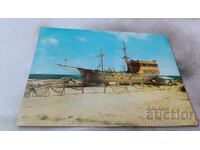 Postcard Sunny Beach Pirate Frigate 1966