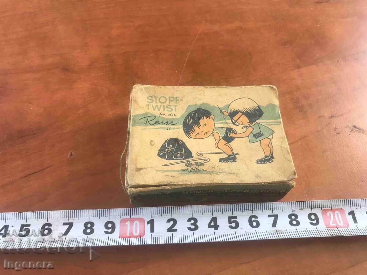 OLD CARDBOARD BOX BOX WITH THREADS PRESSED CARDBOARD OLD CARDBOARD BOX BOX WITH THREADS PRESSED CARDBOARD