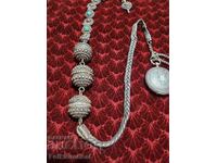 19th century silver filigree pocket watch necklace