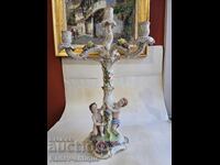 Beautiful porcelain candlestick set of four - Capodimonte Italy