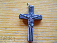 medallion - cross - hematite