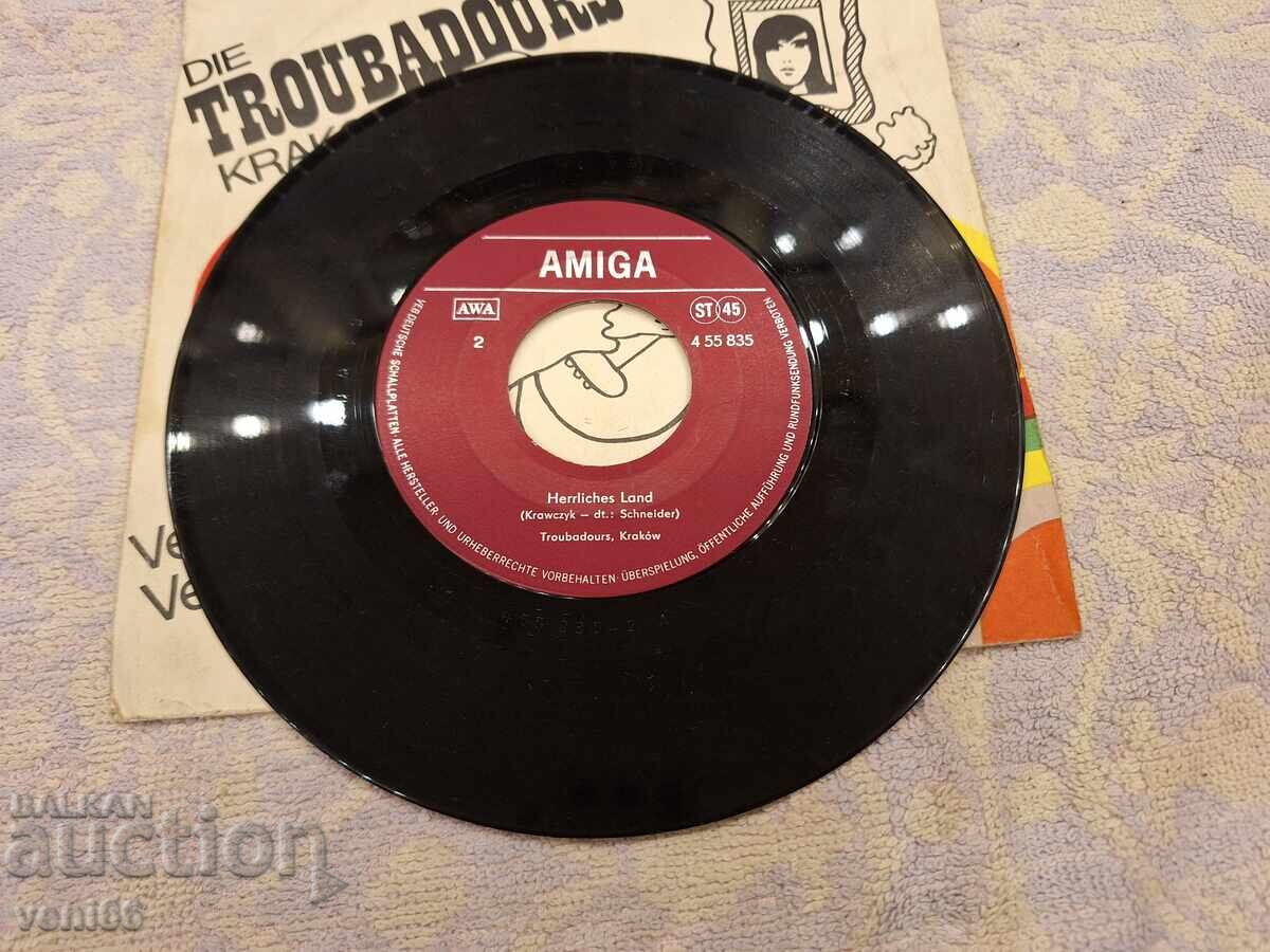 Auction  Gramophone record small format Krakow ski Troubadours