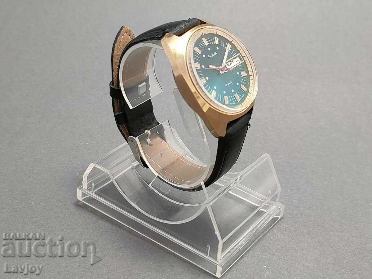 Auction Slava 26 jewels *** Slava*** gold-plated retro watch Auction Slava 26 jewels *** Slava*** gold-plated retro watch