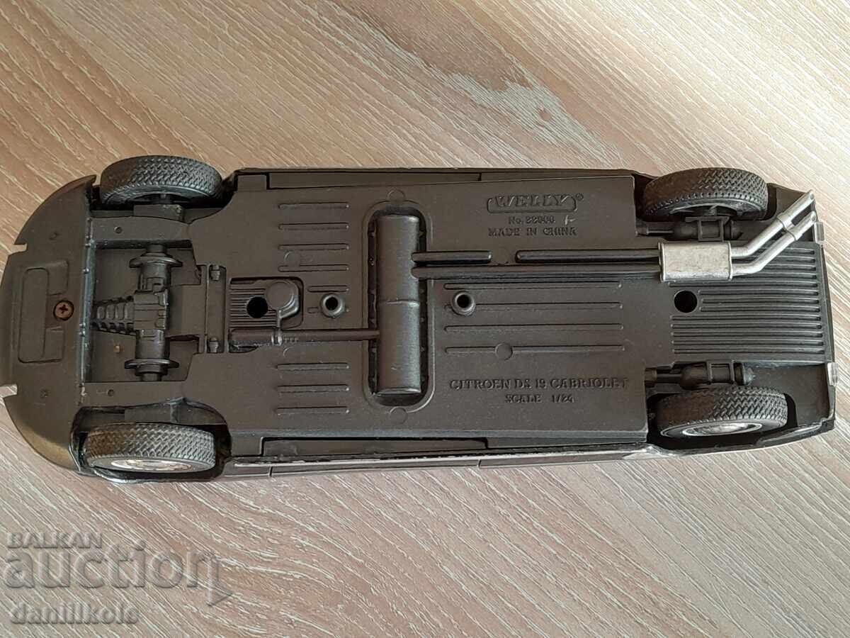 *$*Y*$*LARGE METAL CITROEN DS 19 CABRIO WELLY 1/24 *$*Y*$* - 7 *$*Y*$*LARGE METAL CITROEN DS 19 CABRIO WELLY 1/24 *$*Y*$* - 7