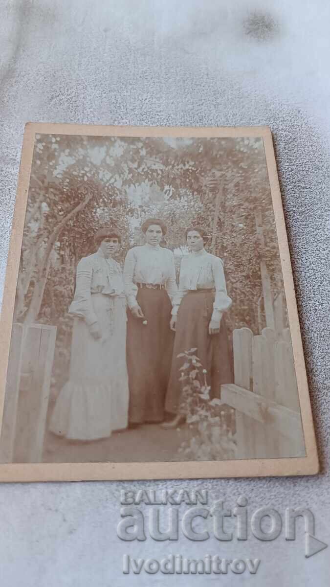 Снимка Три млади момичета Картон