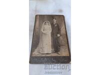 Photo Newlyweds Sofia 1914 Cardboard