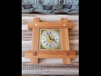 German wall clock solid wood WORKING