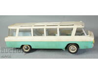 Old Russian plastic mechanical toy bus model