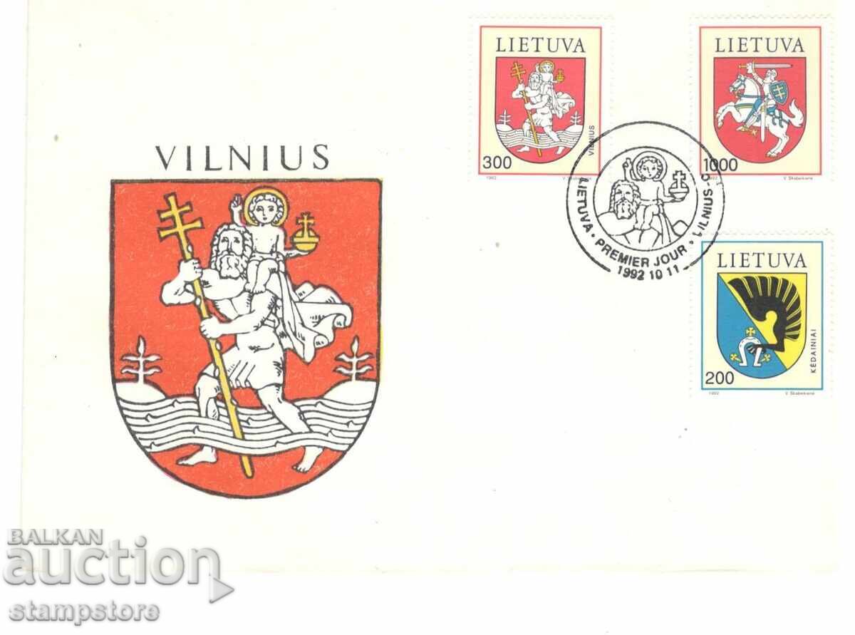 FDC Lithuania - Emblems FDC Lithuania - Emblems