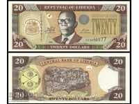 LIBERIA 20 Dollars LIBERIA 20 Dollars, P28e, 2009 UNC /c