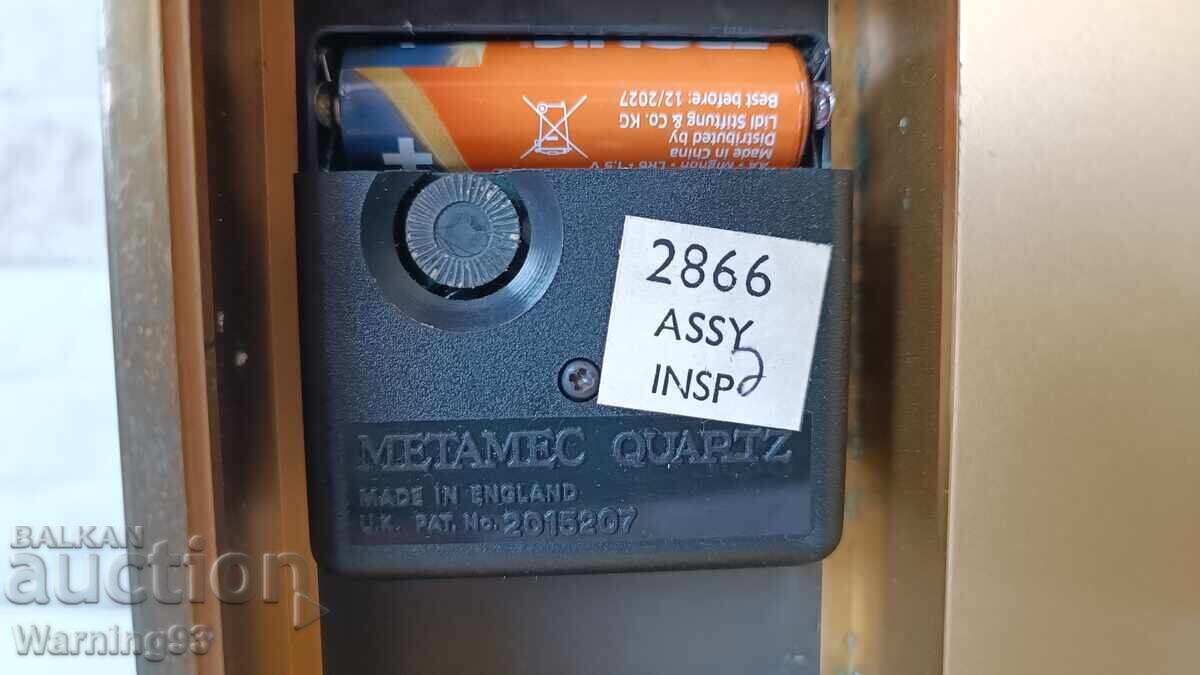Παλιό χάλκινο ρολόι - METAMEC - Κατασκευάστηκε στην Αγγλία - 1970. - 6