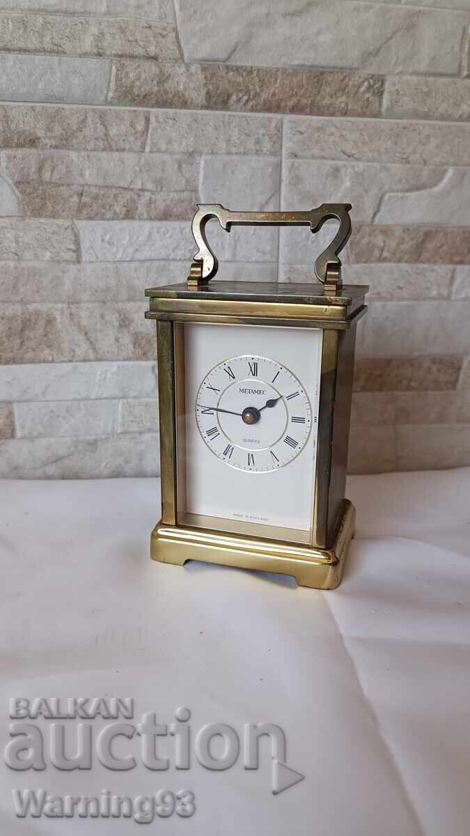 Old bronze clock - METAMEC - Made in England - 1970. - 7 Old bronze clock - METAMEC - Made in England - 1970. - 7