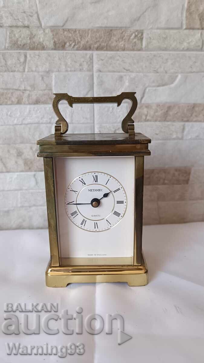 Παλιό χάλκινο ρολόι - METAMEC - Κατασκευάστηκε στην Αγγλία - 1970.