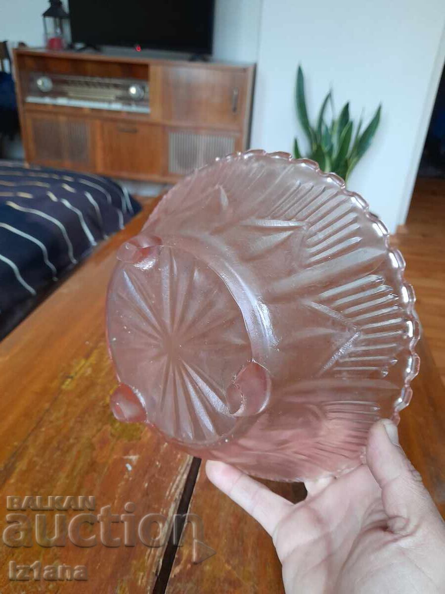 Old glass fruit bowl - 5