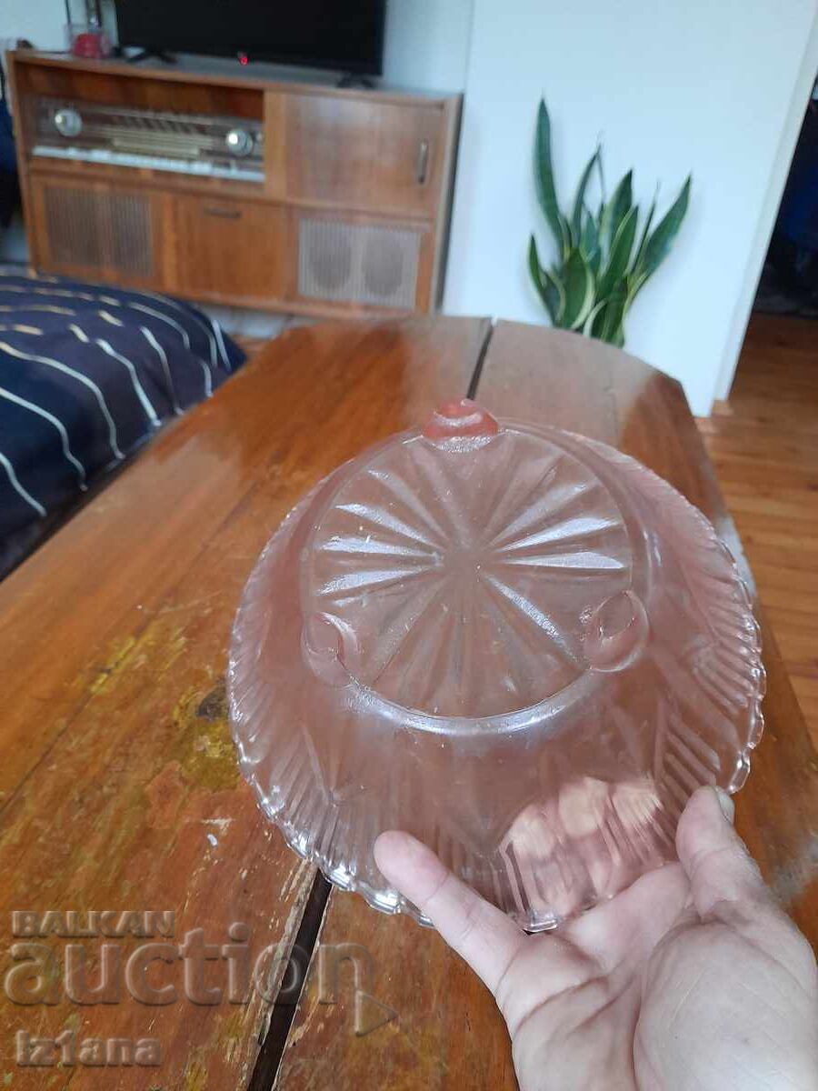 Old glass fruit bowl - 6
