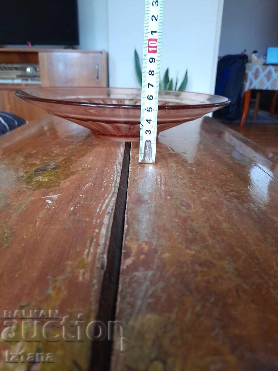 Old glass fruit bowl with price 27.00 BGN | € 13.80